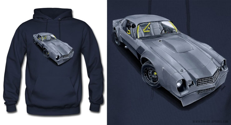 Vintage American Muscle Car Hoodie - Chevy Camaro Z28 ProStreet
