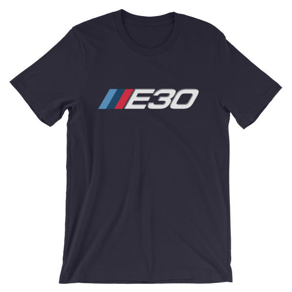BMW E30 t-Shirt - M Sport Logo/Badge Colors - t-Shirt - Navy