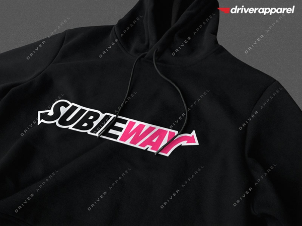 Subaru Subieway Hoodie - Styled like Subway logo with STi colors