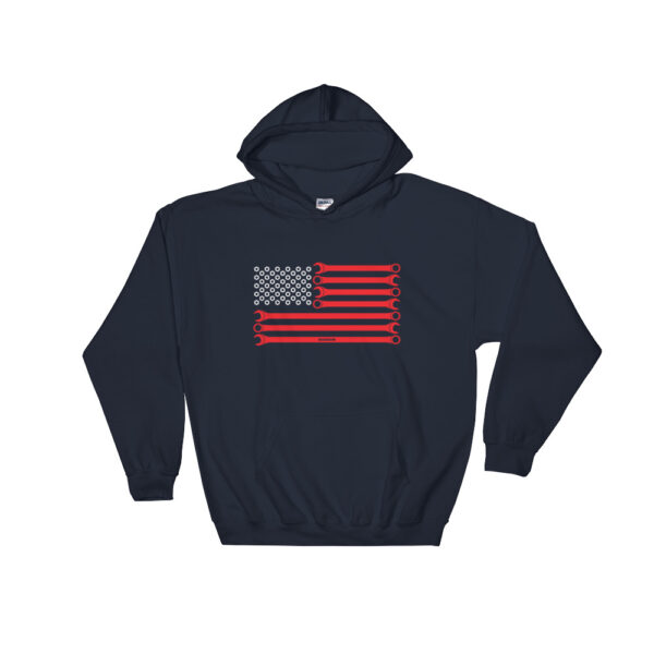 American Flag - Wrenches and Nuts Hoodie