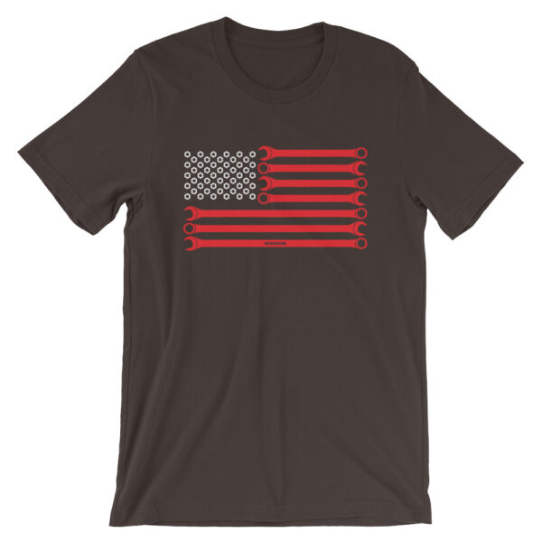 American USA Flag - Wrenches and Nuts t-Shirt