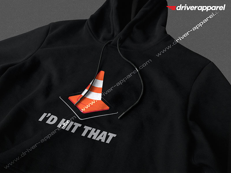 Black I'd Hit That Cone Autocross Hoodie