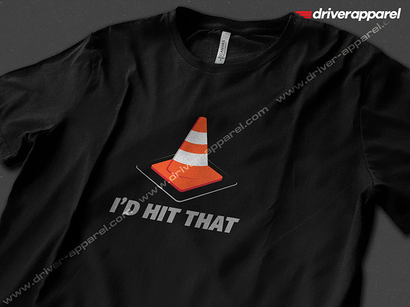 Black I'd Hit That Cone Autocross Shirt