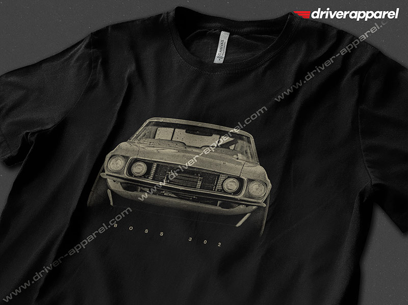 Vintage Ford Mustang Boss 302 Shirt in Black