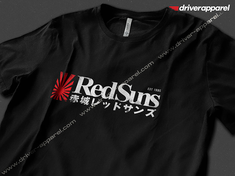 Black Initial D Red Suns Shirt