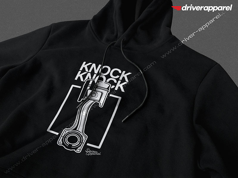 Funny car guy hoodie Knock Knock bent rods graphic