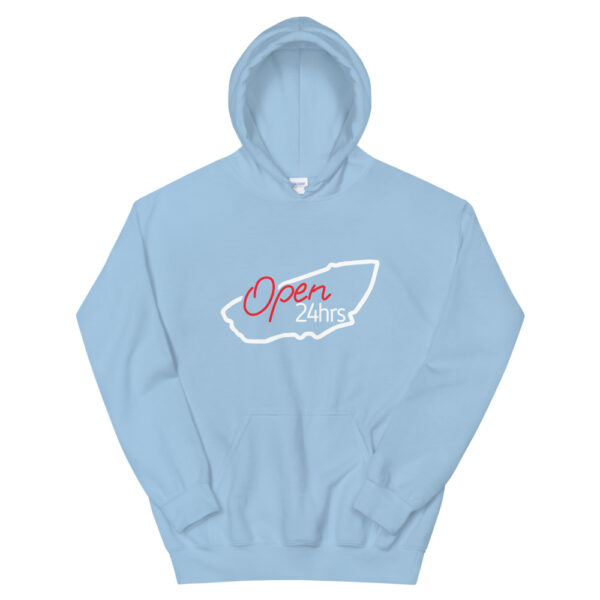 Open 24hrs LeMans Outline Hoodie